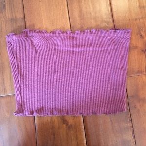 Ribbed plum color tube top